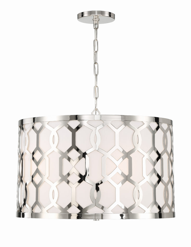 Libby Langdon Jennings 5 Light Polished Nickel Chandelier Chandelier Crystorama