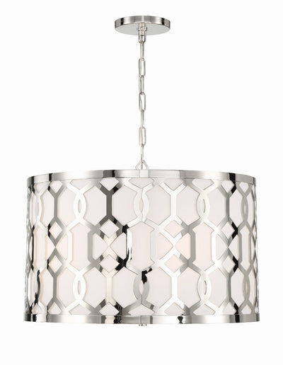 Libby Langdon Jennings 5 Light Polished Nickel Chandelier Chandelier Crystorama