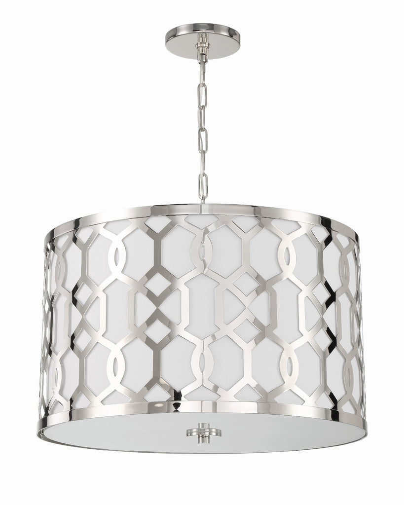 Libby Langdon Jennings 5 Light Polished Nickel Chandelier Chandelier Crystorama