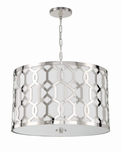 Libby Langdon Jennings 5 Light Polished Nickel Chandelier Chandelier Crystorama