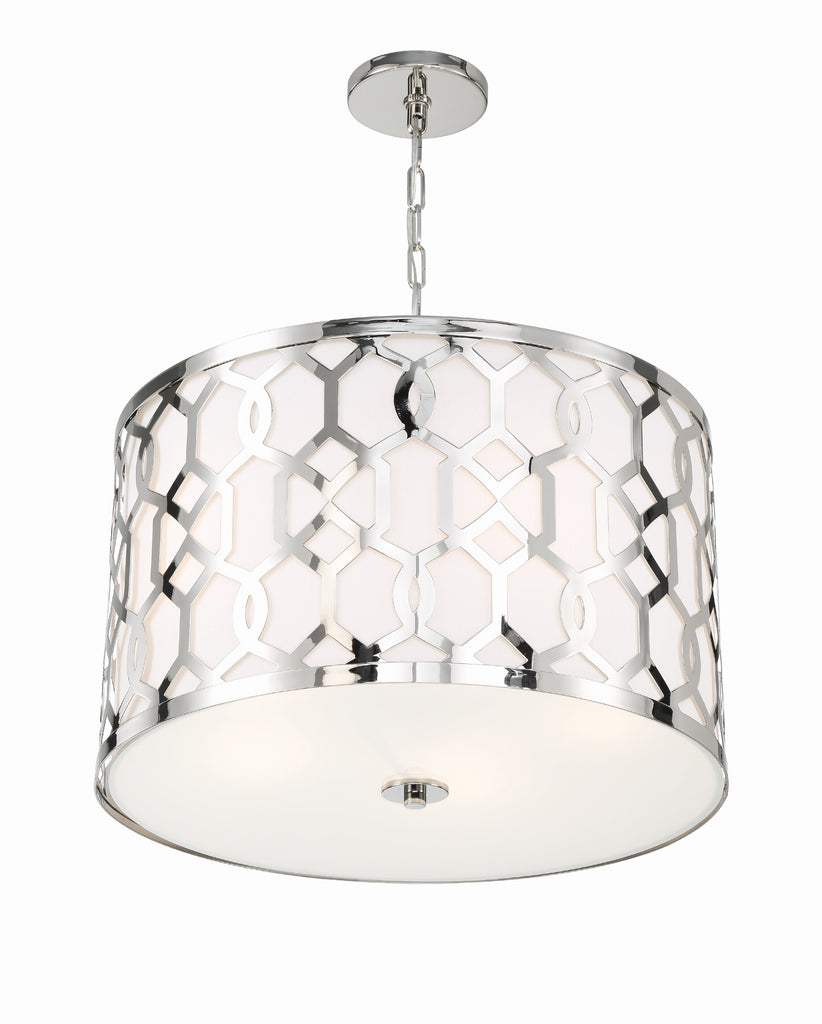 Libby Langdon Jennings 5 Light Polished Nickel Chandelier Chandelier Crystorama