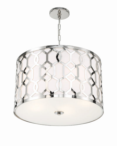 Libby Langdon Jennings 5 Light Polished Nickel Chandelier Chandelier Crystorama