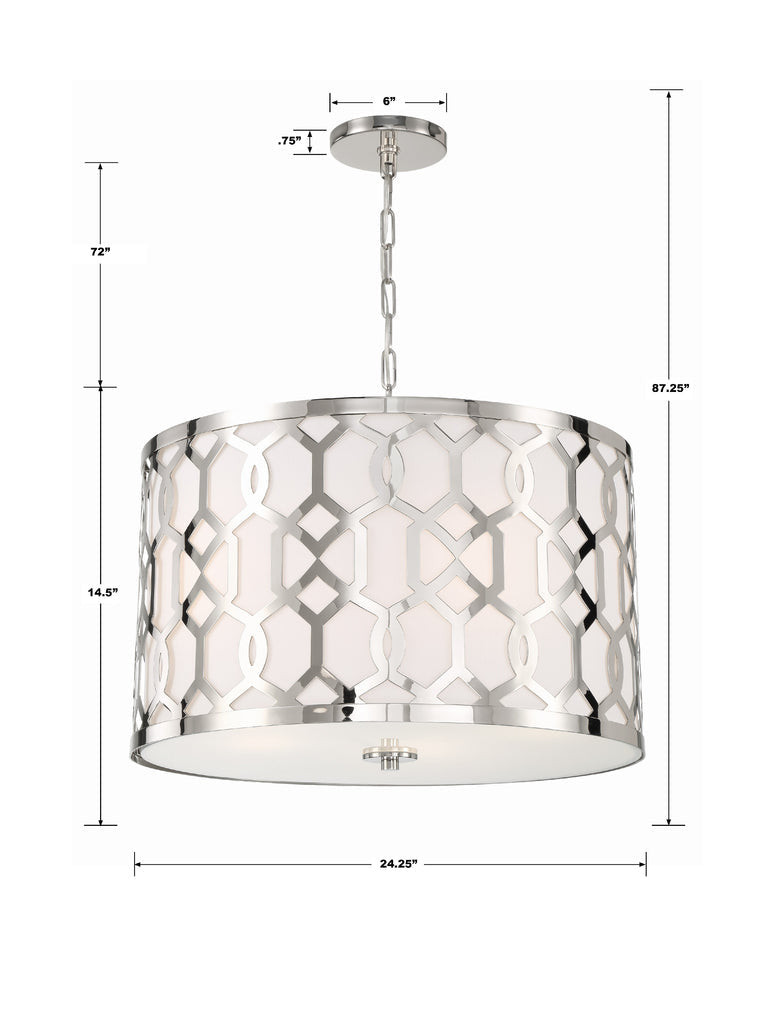 Libby Langdon Jennings 5 Light Polished Nickel Chandelier Chandelier Crystorama