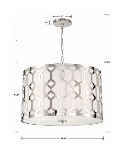 Libby Langdon Jennings 5 Light Polished Nickel Chandelier Chandelier Crystorama