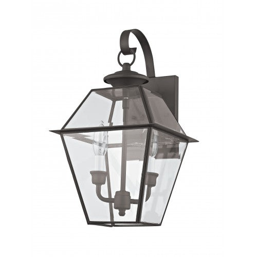 2 Light Bronze Outdoor Wall Lantern Exterior Livex