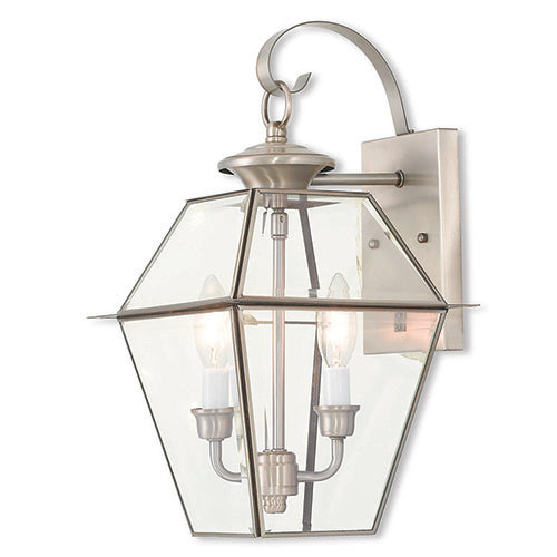 2 Light BN Outdoor Wall Lantern Exterior Livex