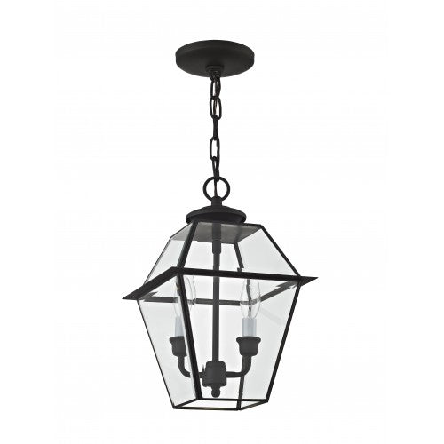 2 Light Black Outdoor Lantern Exterior Livex