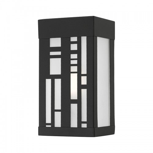 1 Light Textured Black Outdoor ADA Small Sconce Exterior Livex