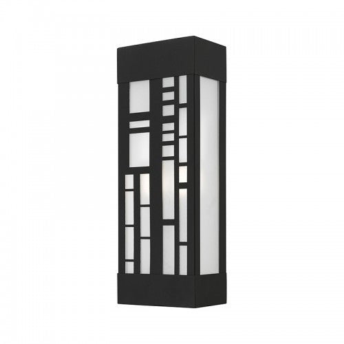 2 Light Textured Black Outdoor ADA Sconce Exterior Livex