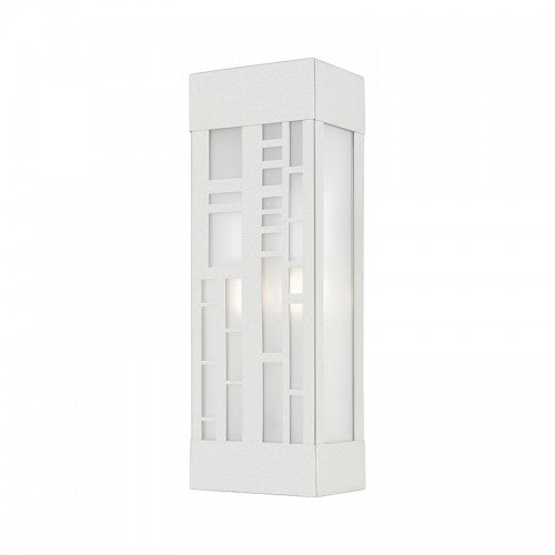 2 Light Brushed Nickel Outdoor ADA Sconce Exterior Livex