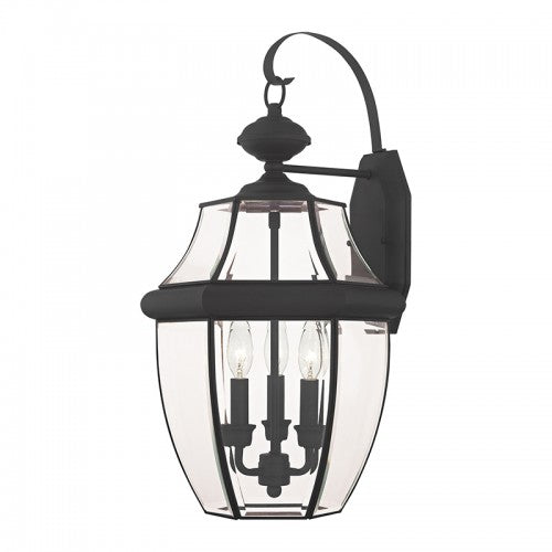 3 Light Black Outdoor Wall Lantern Exterior Livex