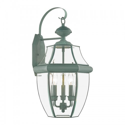 3 Light Verdigris Outdoor Wall Lantern Exterior Livex