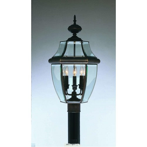 3 Light Bronze Outdoor Post Top Lantern Post Livex