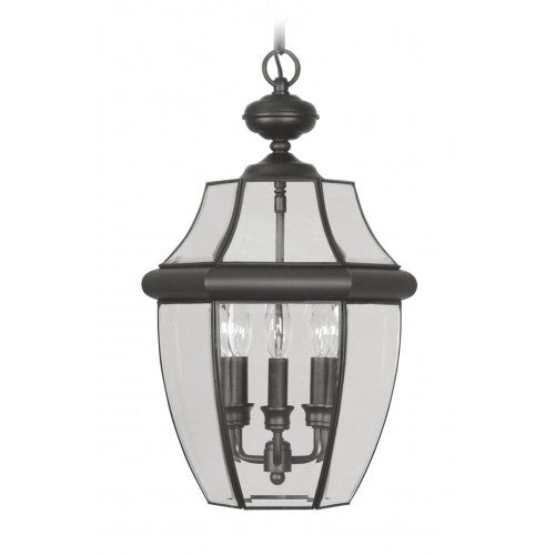 3 Light Black Outdoor Lantern Exterior Livex