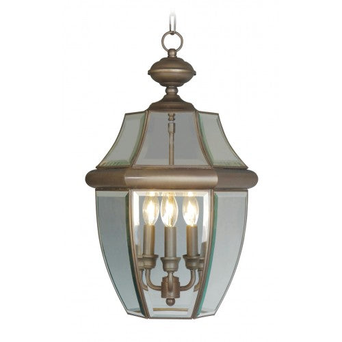 3 Light Bronze Outdoor Lantern Exterior Livex
