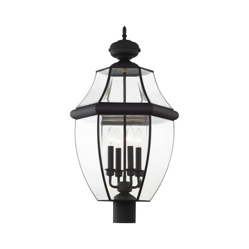 4 Light Black Outdoor Post Top Lantern Post Livex