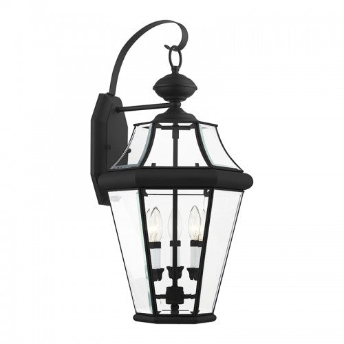 3 Light Black Outdoor Wall Lantern Exterior Livex