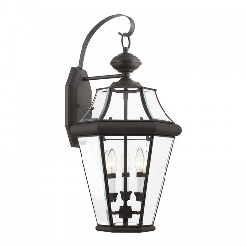 3 Light Bronze Outdoor Wall Lantern Exterior Livex