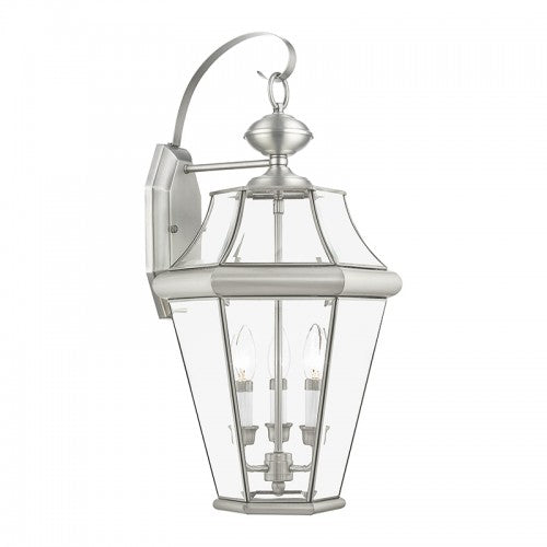 3 Light BN Outdoor Wall Lantern Exterior Livex