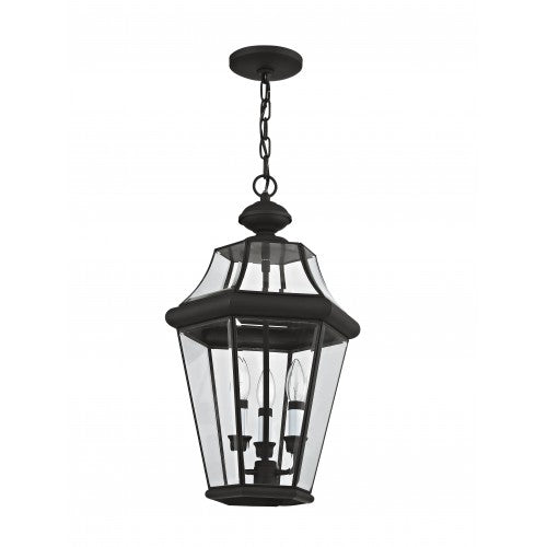 3 Light Black Outdoor Lantern Exterior Livex