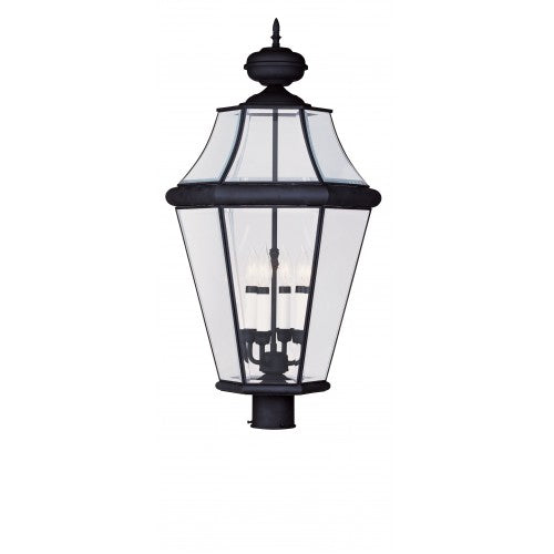 4 Light Black Outdoor Post Top Lantern Post Livex