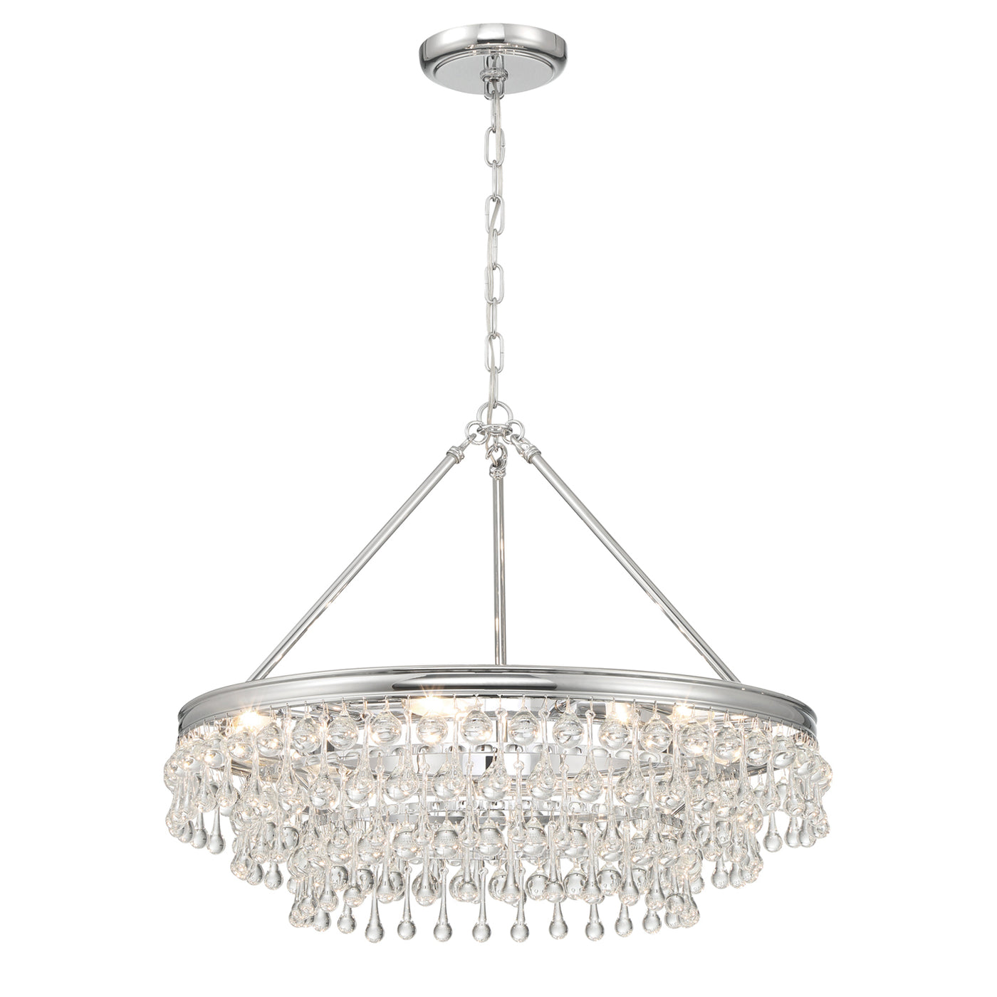 Calypso 6 Light Polished Chrome Chandelier Chandelier Crystorama