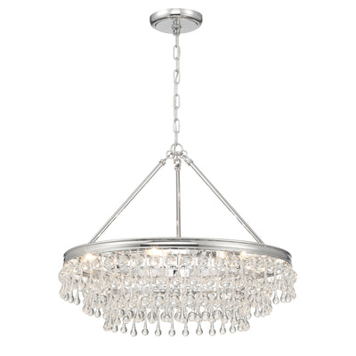 Calypso 6 Light Polished Chrome Chandelier Chandelier Crystorama