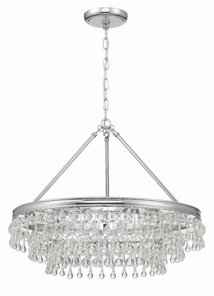 Calypso 6 Light Polished Chrome Chandelier Chandelier Crystorama