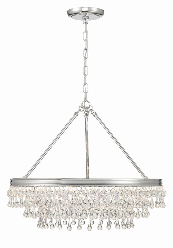 Calypso 6 Light Polished Chrome Chandelier Chandelier Crystorama