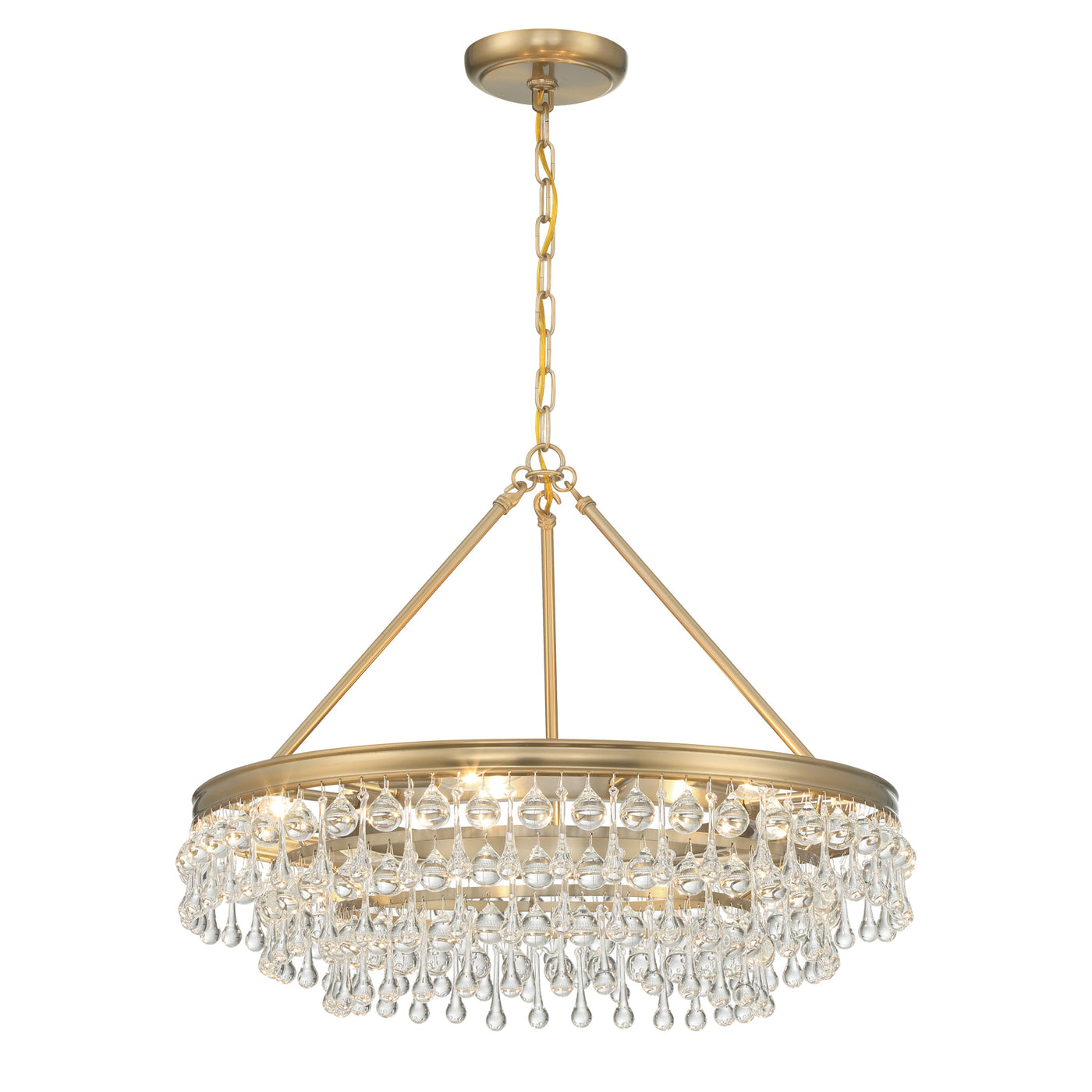 Calypso 6 Light Vibrant Gold Chandelier Chandelier Crystorama