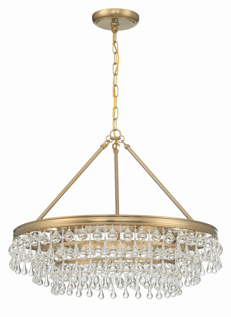 Calypso 6 Light Vibrant Gold Chandelier Chandelier Crystorama