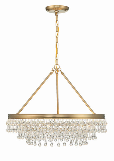 Calypso 6 Light Vibrant Gold Chandelier Chandelier Crystorama