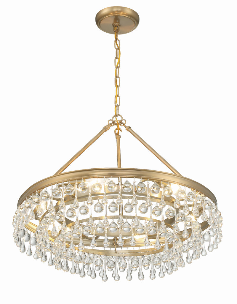 Calypso 6 Light Vibrant Gold Chandelier Chandelier Crystorama