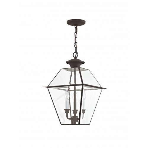 3 Light Bronze Outdoor Lantern Exterior Livex