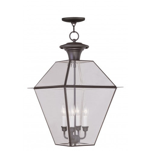 4 Light Bronze Outdoor Lantern Exterior Livex