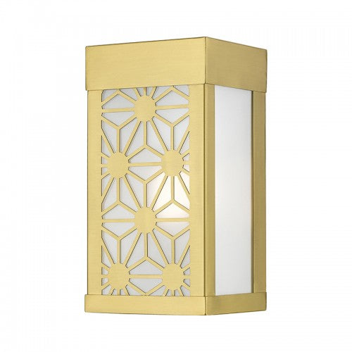 1 Light Satin Gold Outdoor ADA Small Sconce Exterior Livex