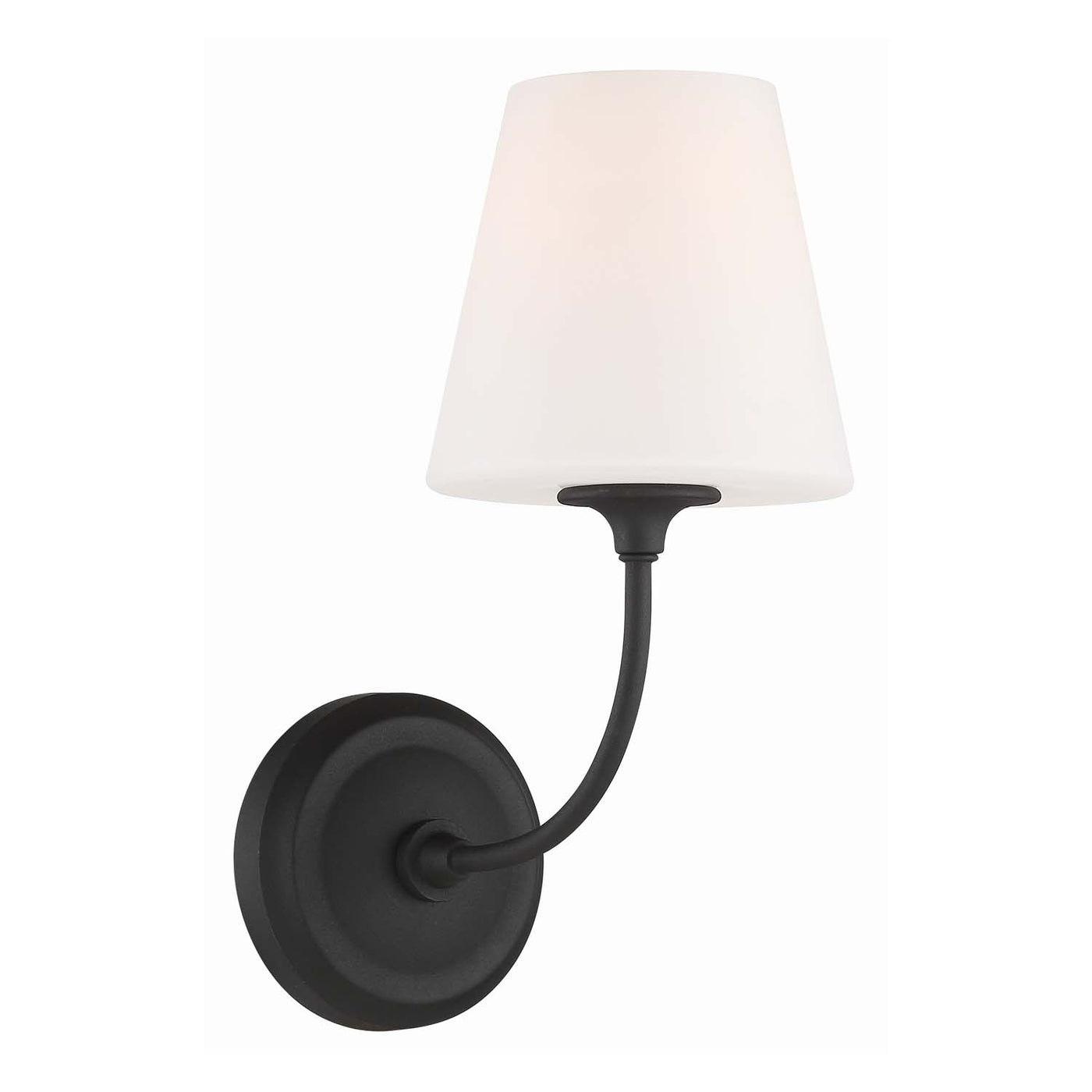 Libby Langdon Sylvan 1 Light Black Forged Sconce Wall Sconce Crystorama