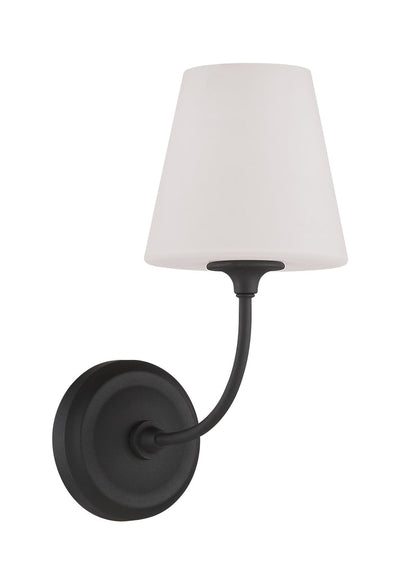 Libby Langdon Sylvan 1 Light Black Forged Sconce Wall Sconce Crystorama