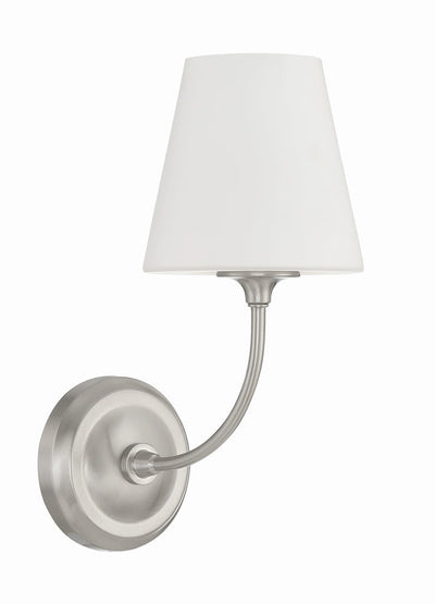 Libby Langdon Sylvan 1 Light Brushed Nickel Sconce Wall Sconce Crystorama