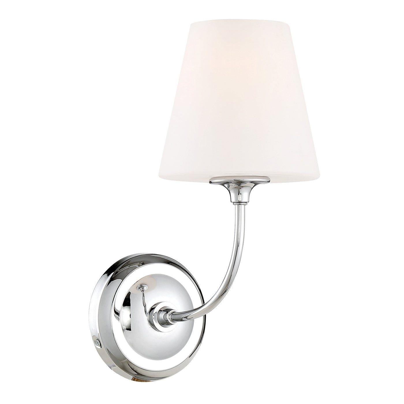 Libby Langdon Sylvan 1 Light Polished Chrome Sconce Wall Sconce Crystorama