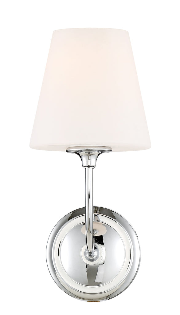Libby Langdon Sylvan 1 Light Polished Chrome Sconce Wall Sconce Crystorama