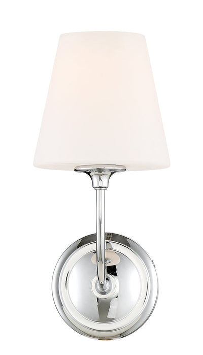 Libby Langdon Sylvan 1 Light Polished Chrome Sconce Wall Sconce Crystorama