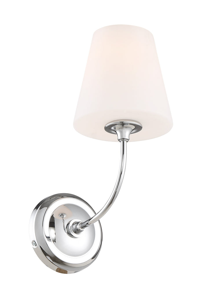 Libby Langdon Sylvan 1 Light Polished Chrome Sconce Wall Sconce Crystorama