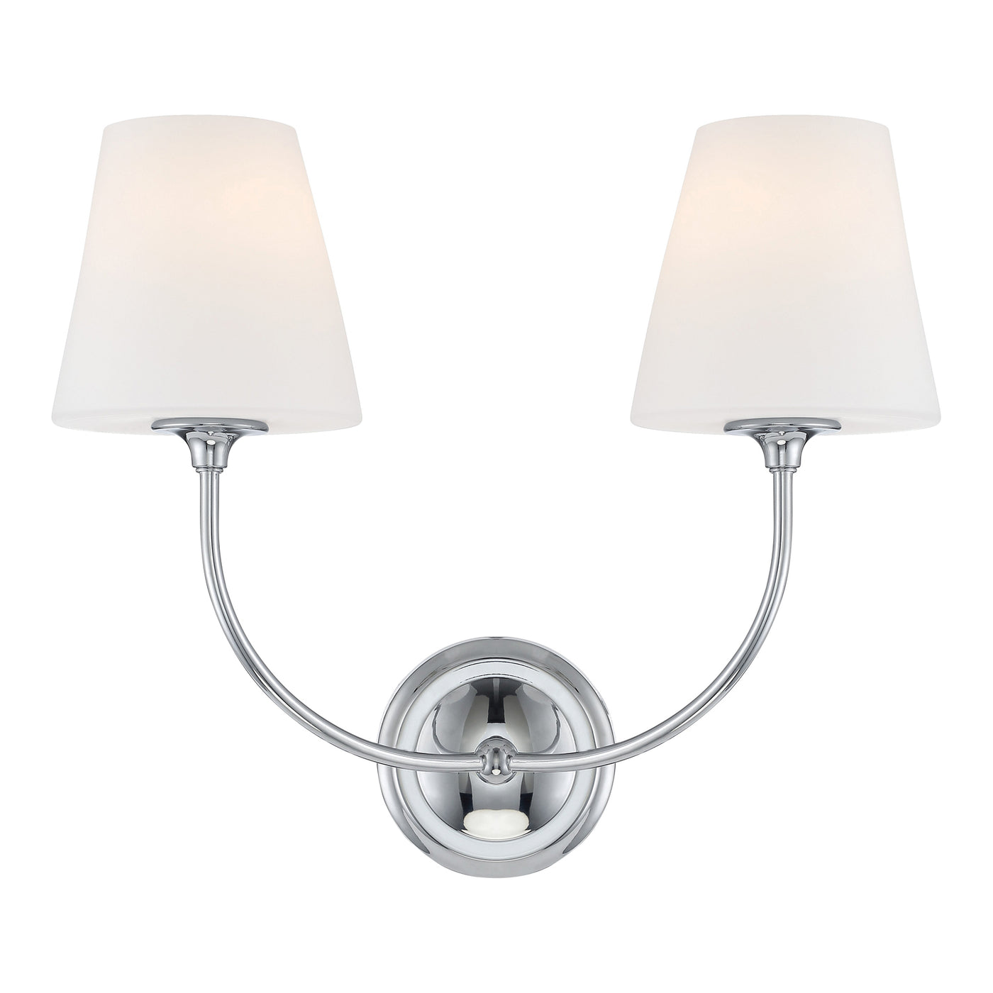 Libby Langdon Sylvan 2 Light Polished Chrome Sconce Wall Sconce Crystorama
