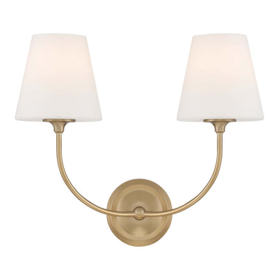 Libby Langdon Sylvan 2 Light Vibrant Gold Sconce Wall Sconce Crystorama