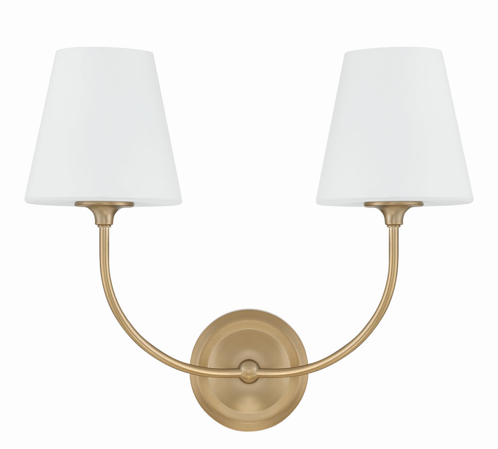 Libby Langdon Sylvan 2 Light Vibrant Gold Sconce Wall Sconce Crystorama