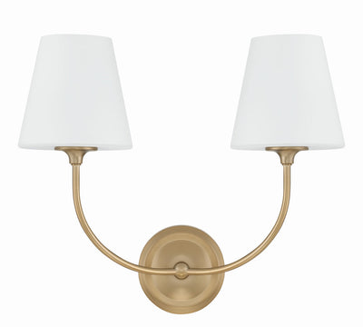 Libby Langdon Sylvan 2 Light Vibrant Gold Sconce Wall Sconce Crystorama