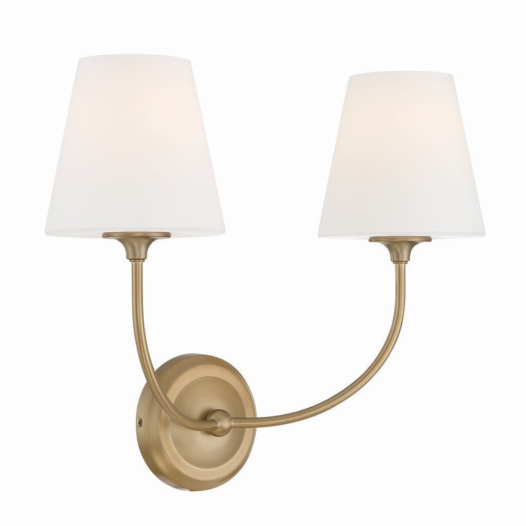 Libby Langdon Sylvan 2 Light Vibrant Gold Sconce Wall Sconce Crystorama