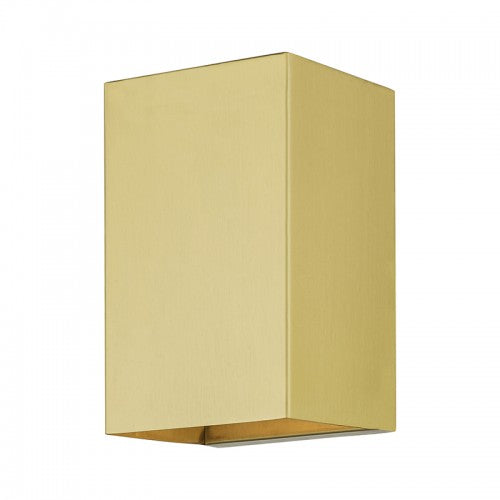 1 Light Satin Gold Outdoor / Indoor ADA Small Sconce Exterior Livex