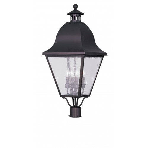 4 Light Bronze Outdoor Post Top Lantern Exterior Livex